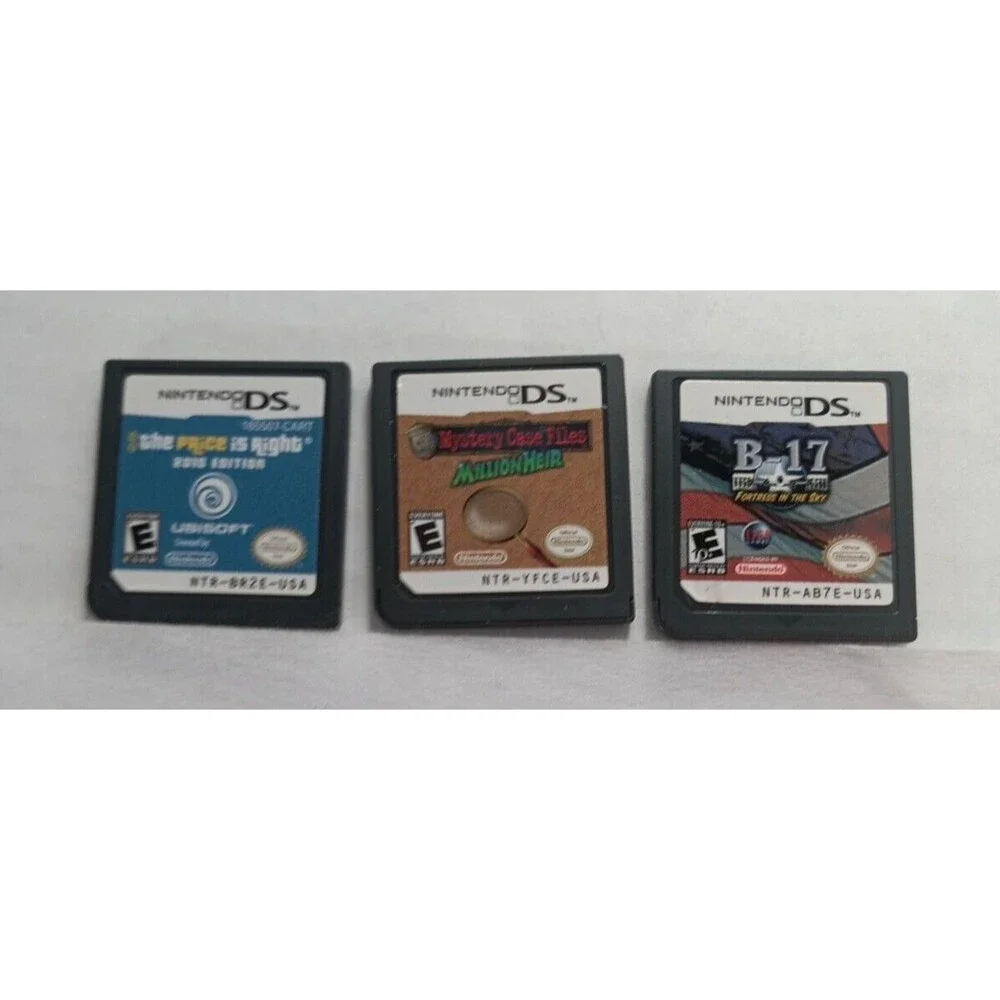 3 DS Games B17, Price is Right, Mystery Case Files Tested - CARTRIDGES ONLY